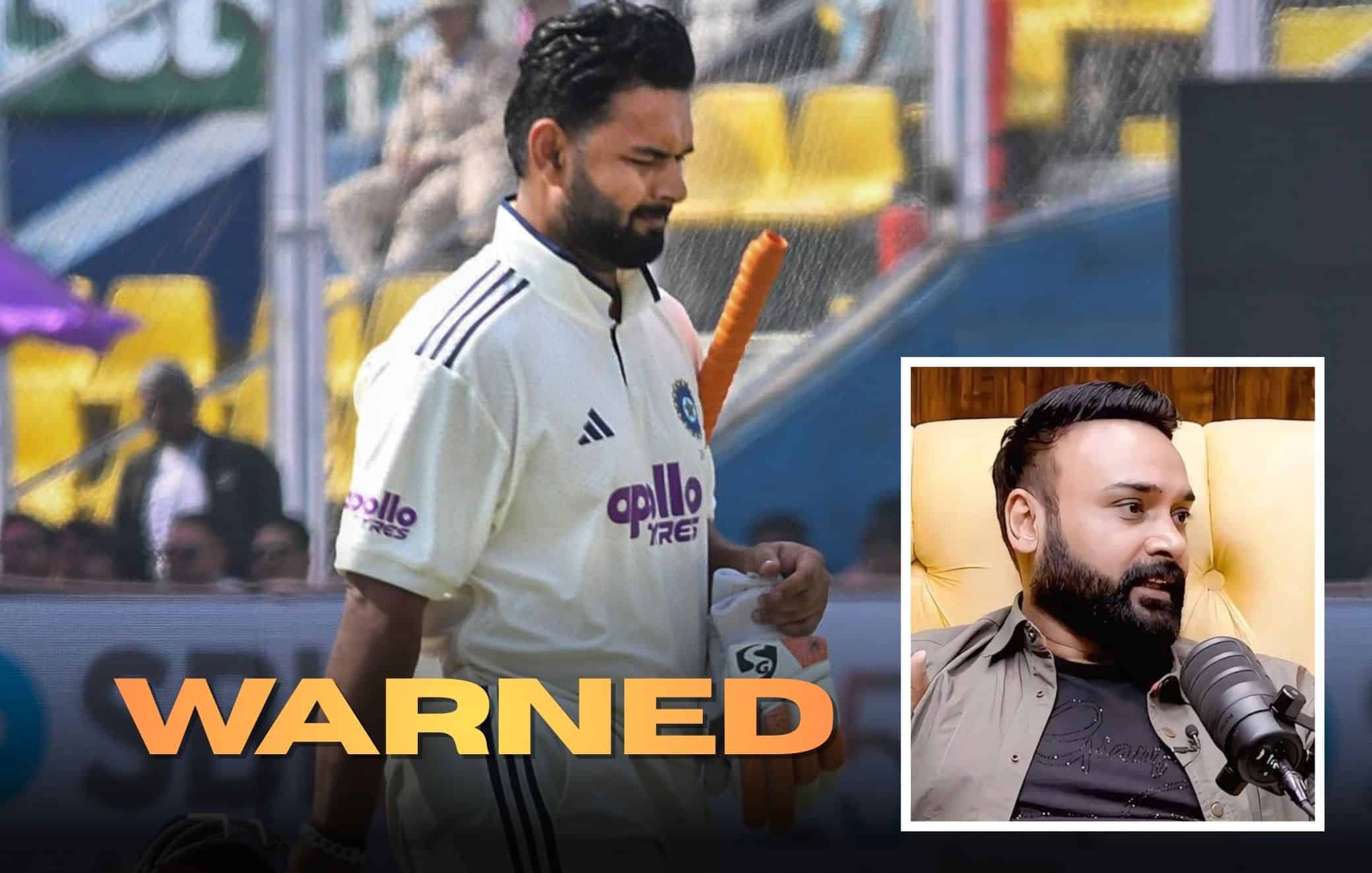 Rishabh Pant warned