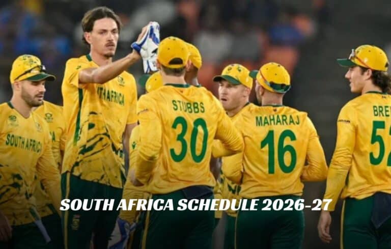 South Africa schedule